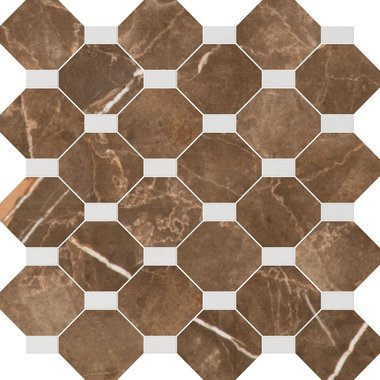 Brown / Mosaic / Smooth / High glossy / Straight