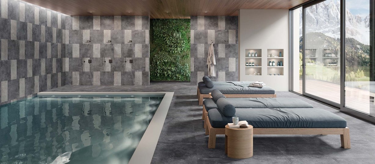Fashion stone Grey tiles Modern style Light Commercial