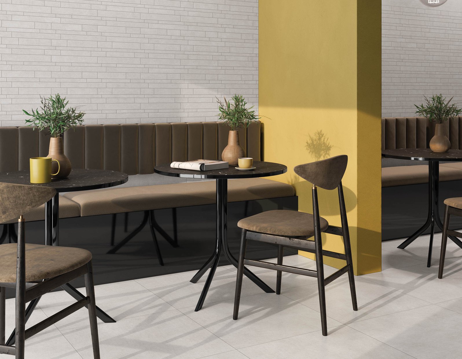 sparko White tiles Modern style Light Commercial