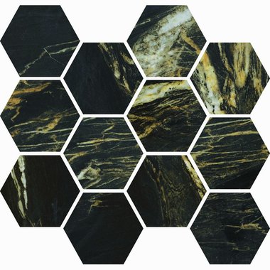 BELVEDERE BLACK / Mosaic / Smooth / High glossy / Straight