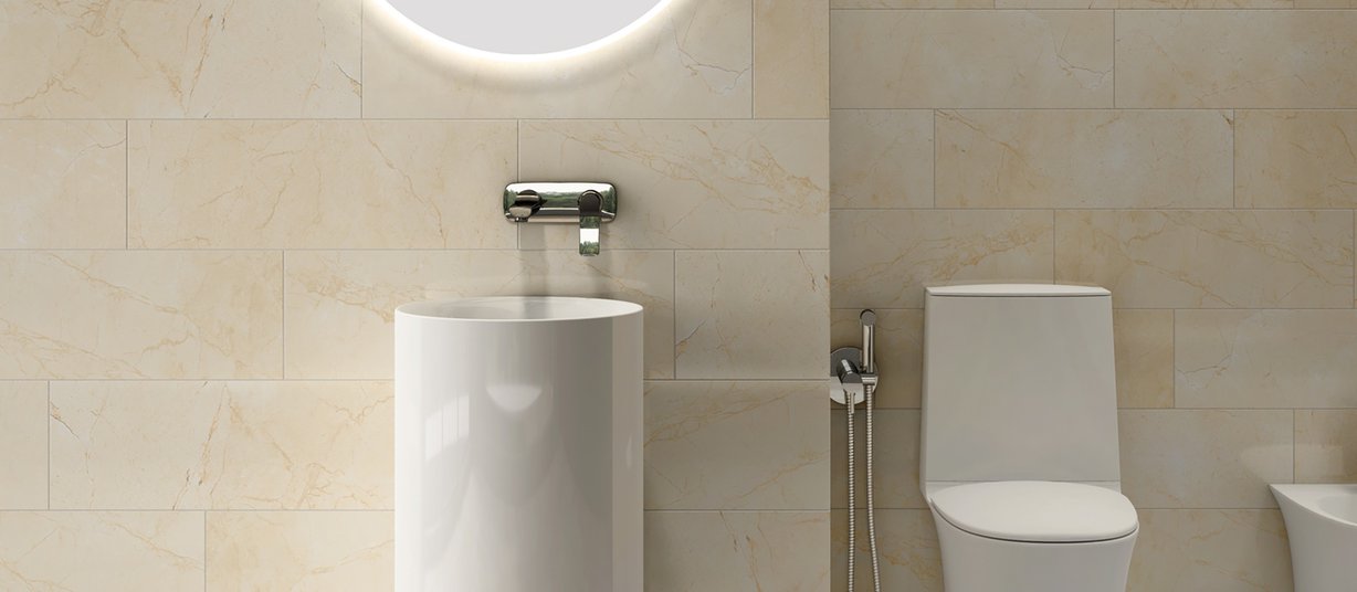 ceramic tiles sanit Beige tiles Modern style Bathroom