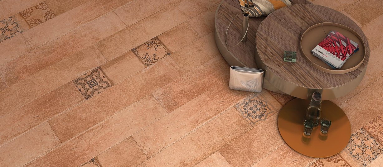Mistery Brown tiles Modern style Living